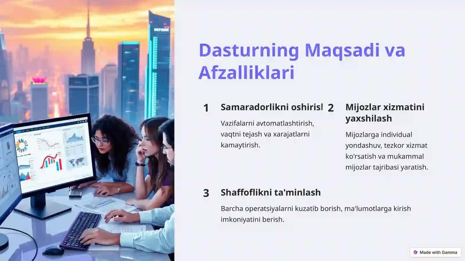 Mehmonxona Xo'jaligining Operatsion Dasturi 2