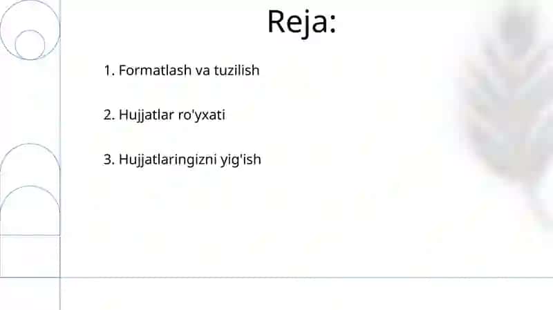 Hujjatlarni tayyorlash 2
