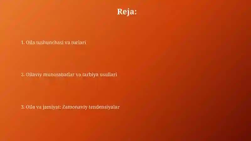 Oilaviy qadriyatlar 2