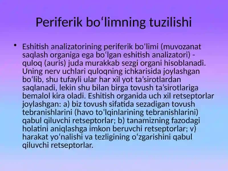 ESHTISH ANALIZATORINING ANATOMIYASI 2