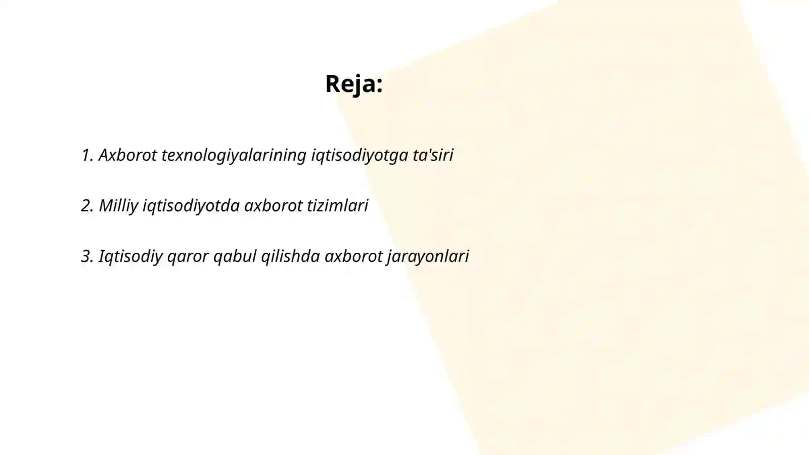 Milliy iqtisodiyotda axborot jarayonlari 2