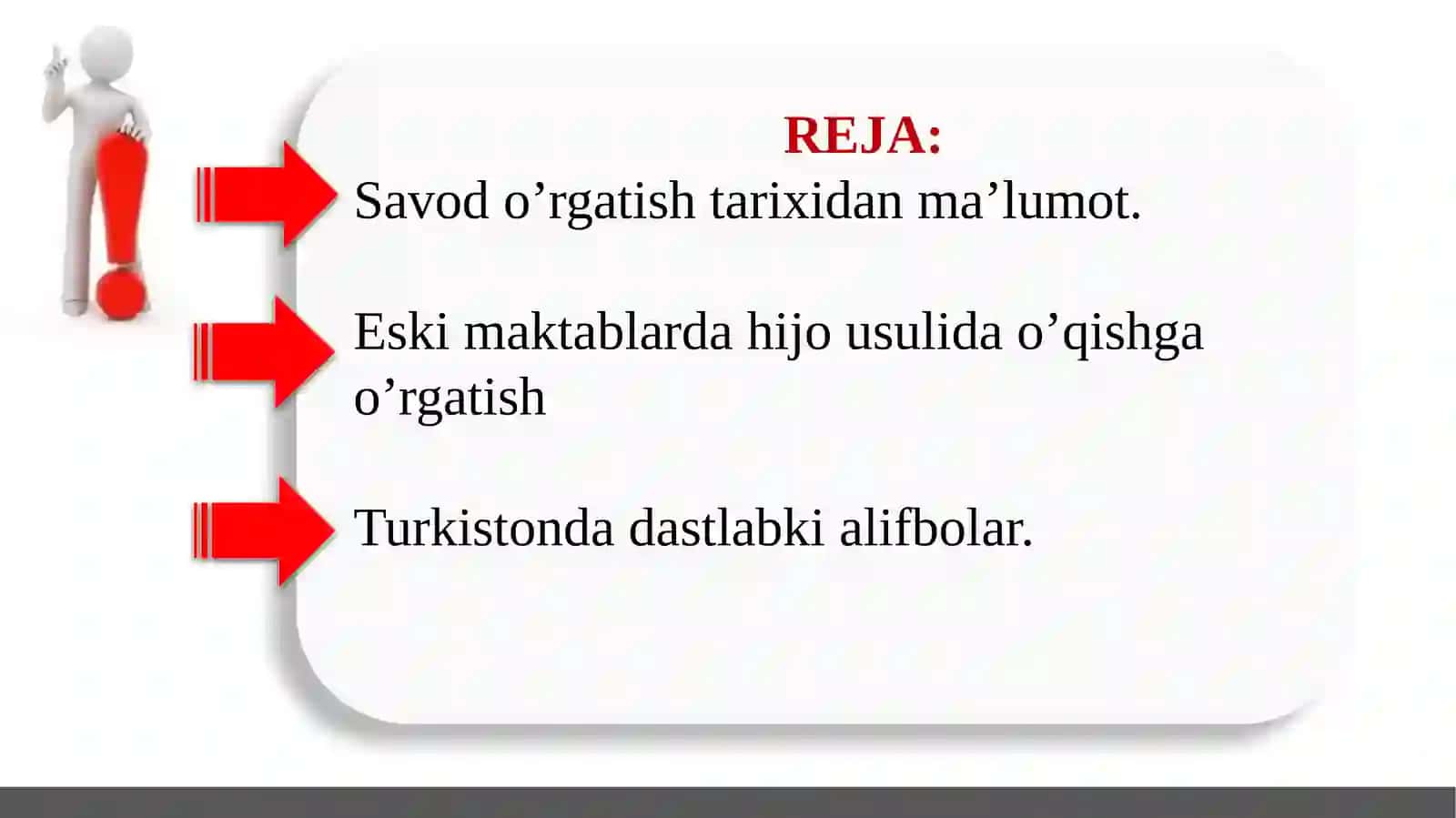 Savod o’rgatish tarixi. (Ma’ruza) 2