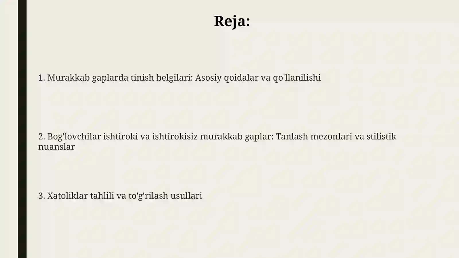 Qoʻshmagap qismlari orasida tinish belgilarining qoʻllanishi 2