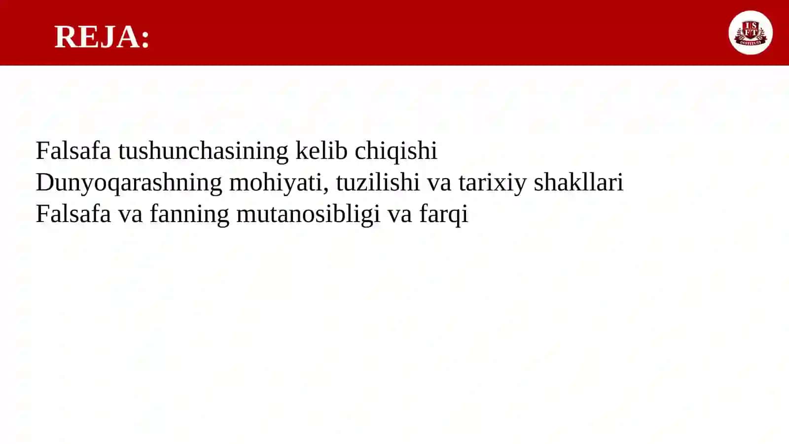 Falsafaning fan va dunyoqarashga doir mohiyati 2