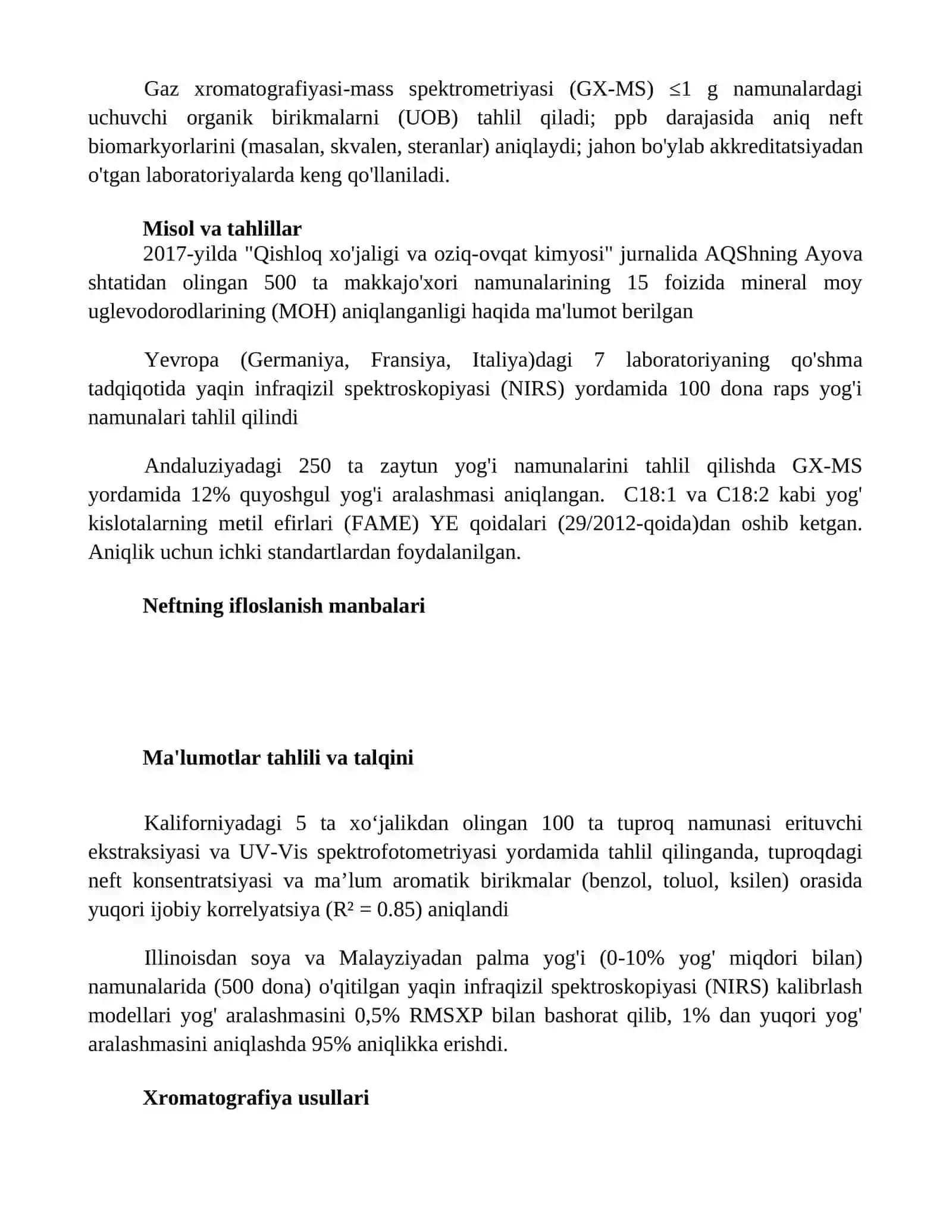 Qishloq xõjalik mahsulotlaridagi yoģni aniqlash 2
