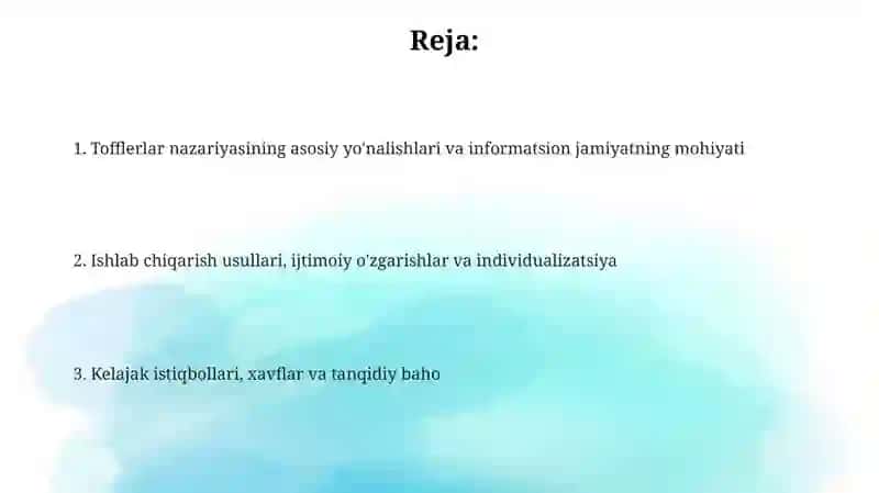 Axborotlashgan jamiyat va uning istiqbollari 2