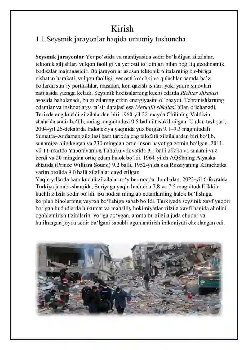 Seysmik jarayonlar 2