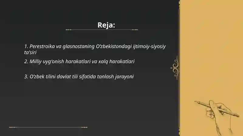 Mustaqillika erishish arafasida ijtimoiy va siyosiy jarayonlar 2