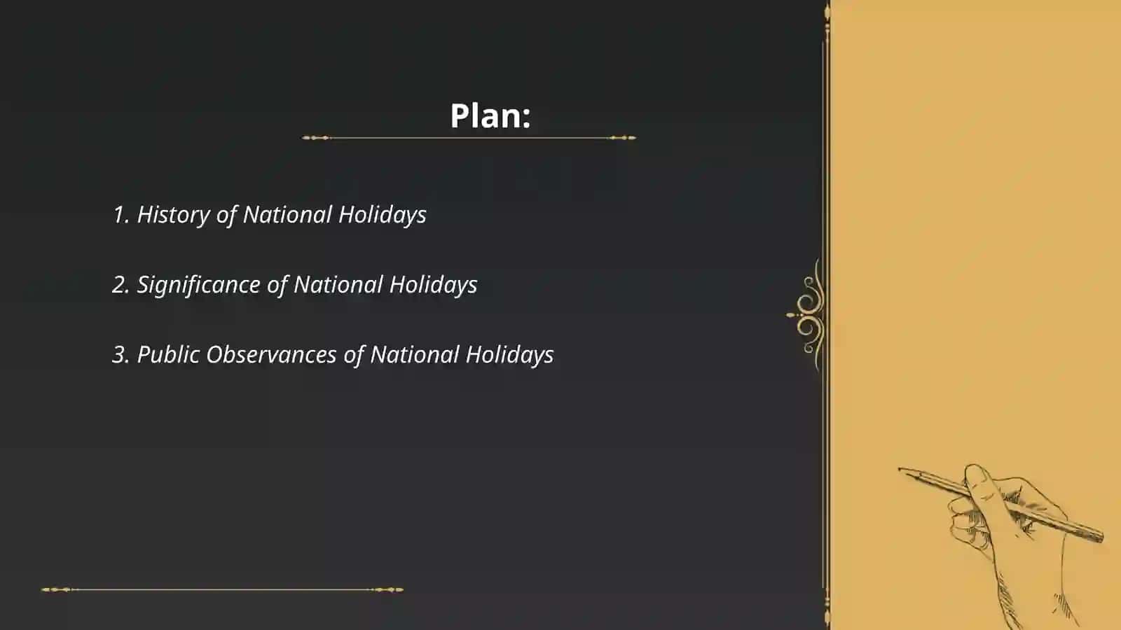 National holidays 2