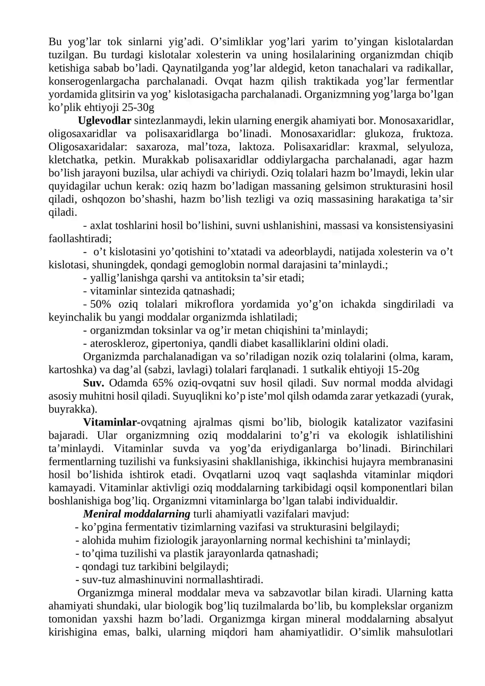 Salomatlik va to’g’ri ovqatlanish 2