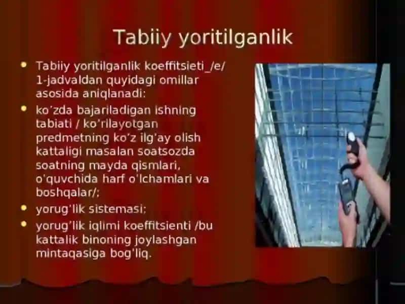 Xonalarning tabiiyyoritilganlik ko'rsatkichlari 2