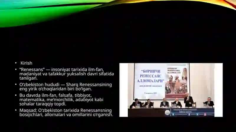 O‘zbekiston tarixida Renessans: asosiy bosqichlari va rivojlanish omillari 2