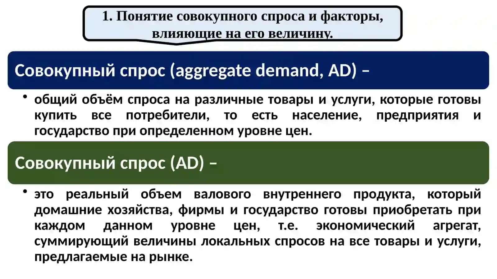 Совокупный спрос и его факторы 2