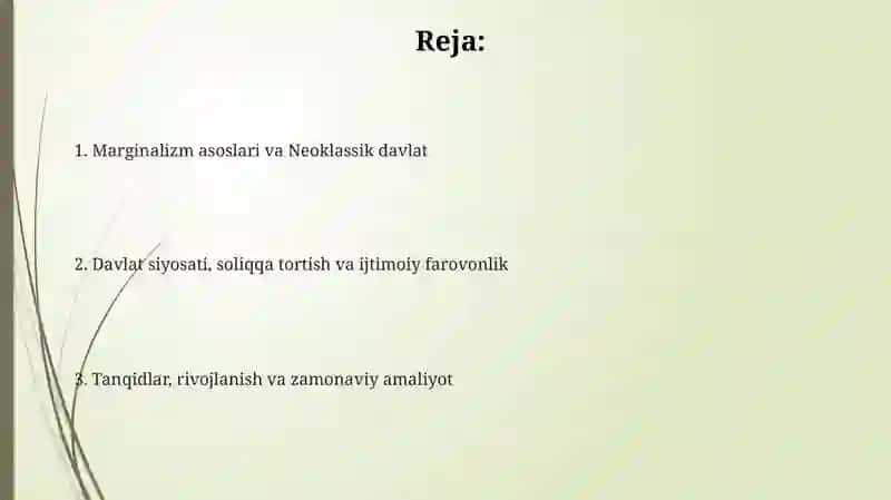 Marjinalizm va yangi klassik holat 2