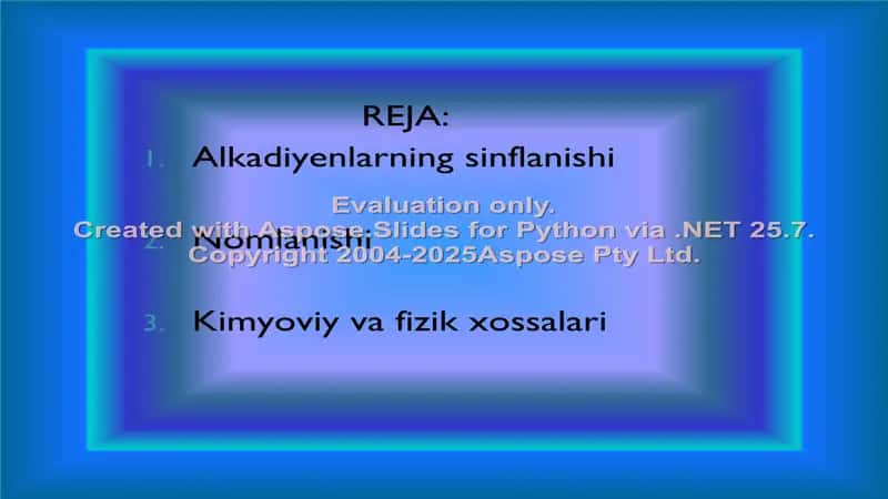 Diyen uglevodorodlar (alkadiyenlar) taqdimoti 2