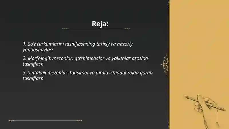 Turli tillarda so'z turkumlarini tasniflash tomoyillari 2