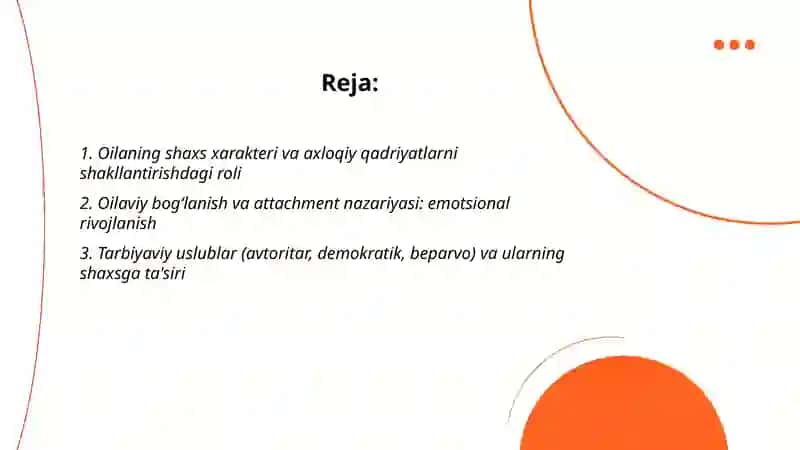 Shaxsning rivojlanishida oilaning roli 2