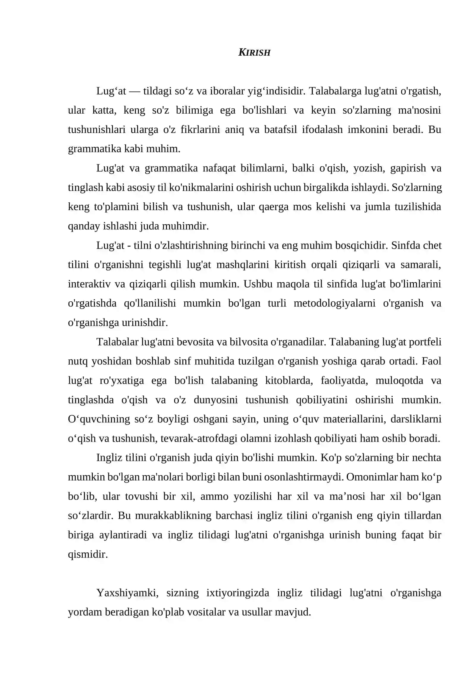 LUZAT OQITIShNING SAMARALI USULLARI 2