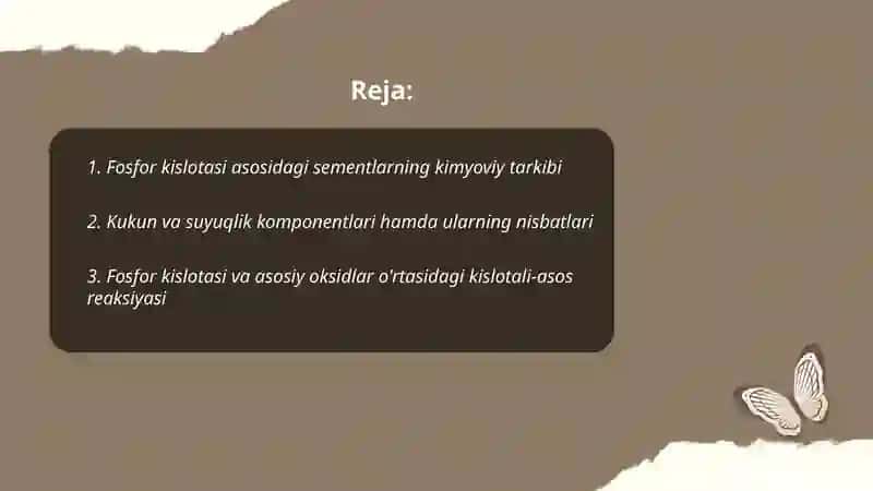 Fosfor kislotasi asosidagi sementlar 2