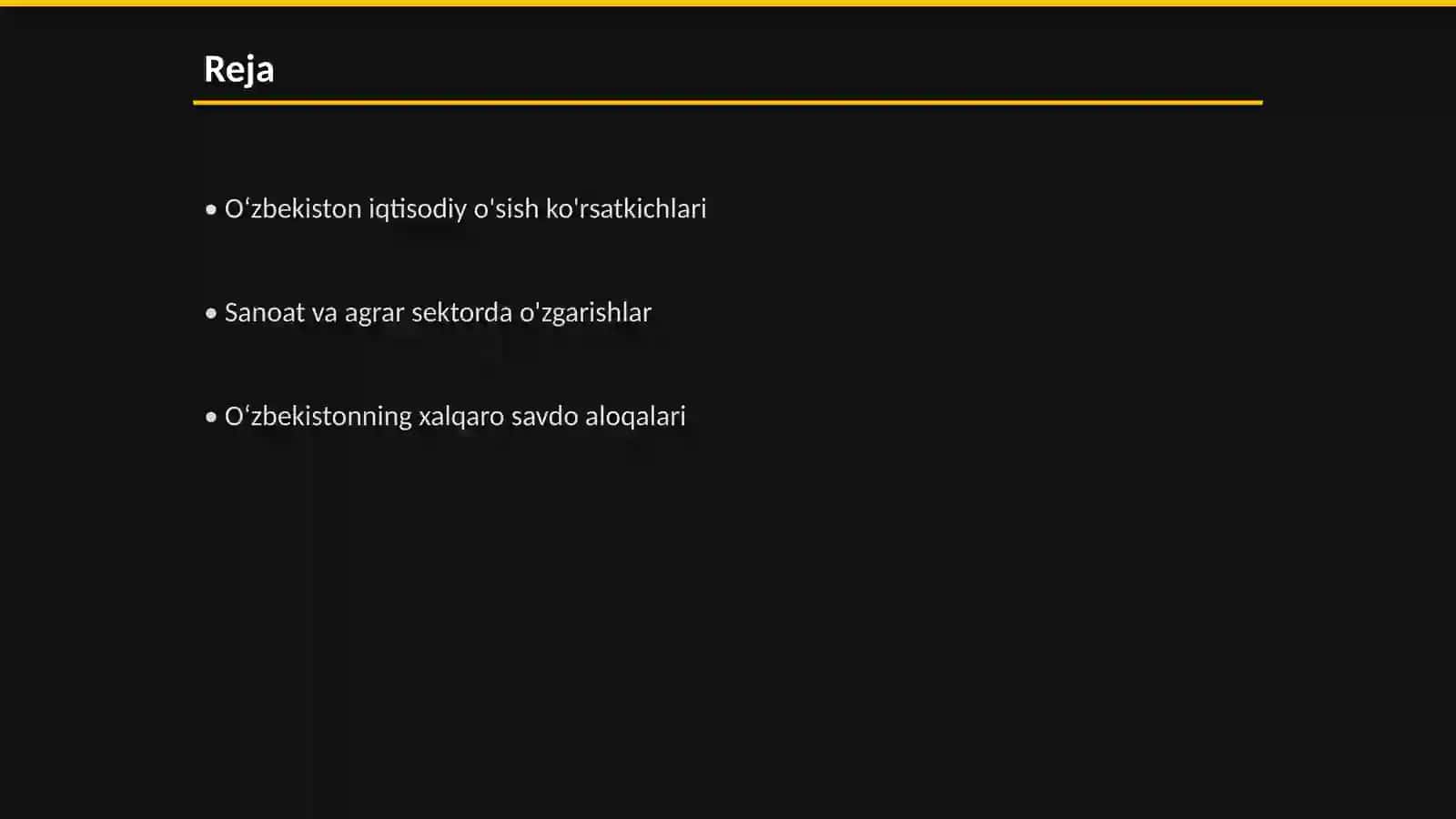 Oʻzbekiston Iqtisodiyoti 2