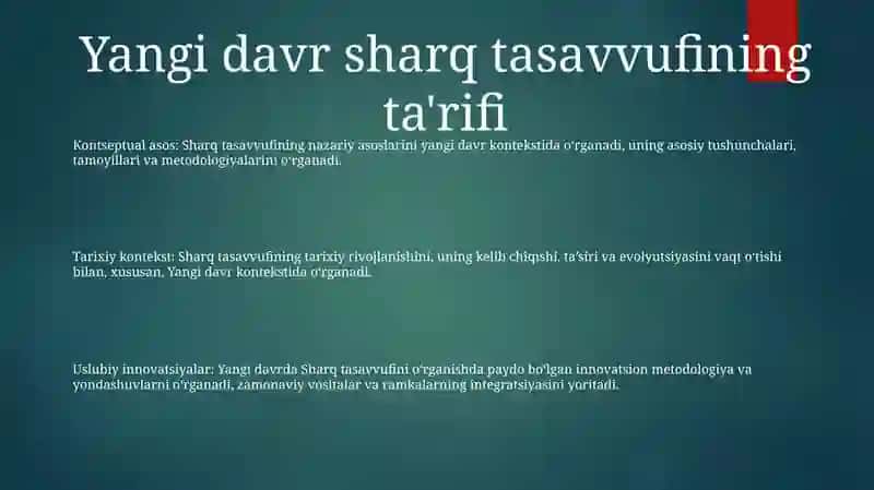 Yangi Davr Sharq Tasavvufi 2