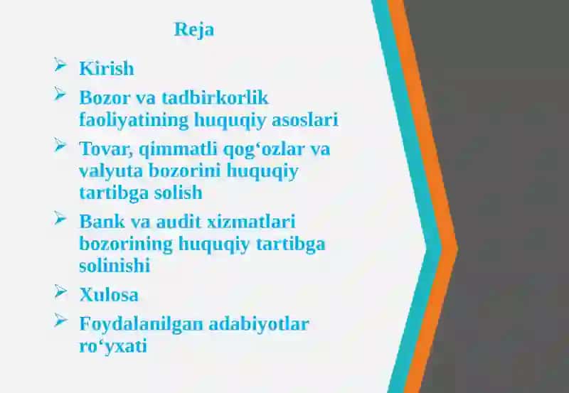 Bozor va tadbirkorlik faoliyati 2