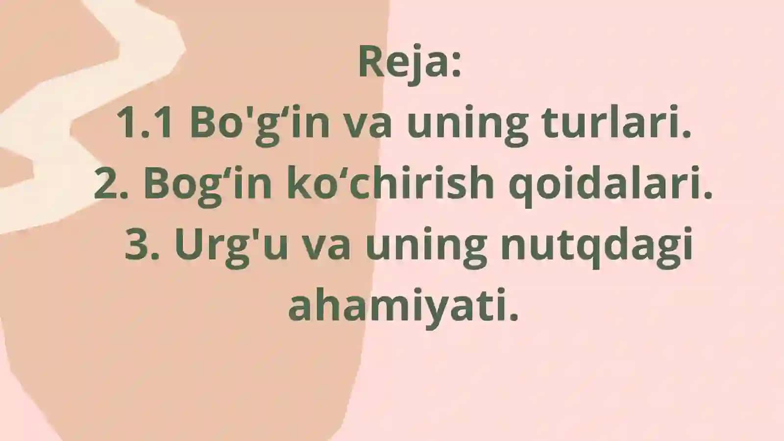 Bo'g'in va urg'uning ahamiyati 2