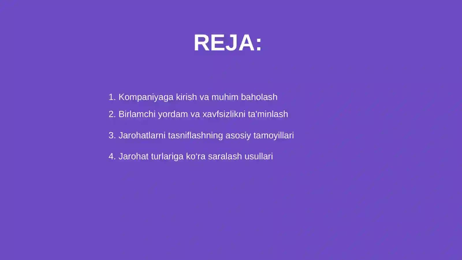 Jarohatlangan bemorlarni saralash prinsiplari 2