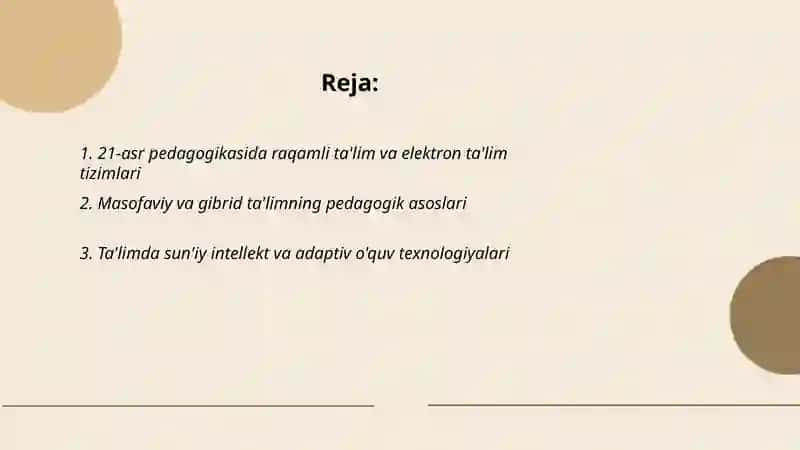 21-asr pedagogikasida amalga oshirilgan ilmiy tadqiqot yoʻnalishlari va pedogogika konsepsiyalar 2