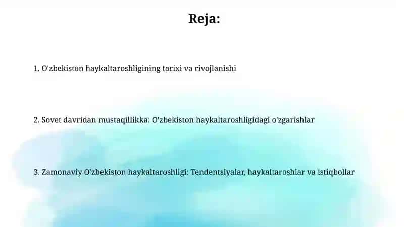 Oʻzbekistonda haykaltaroshlik san'ati 2