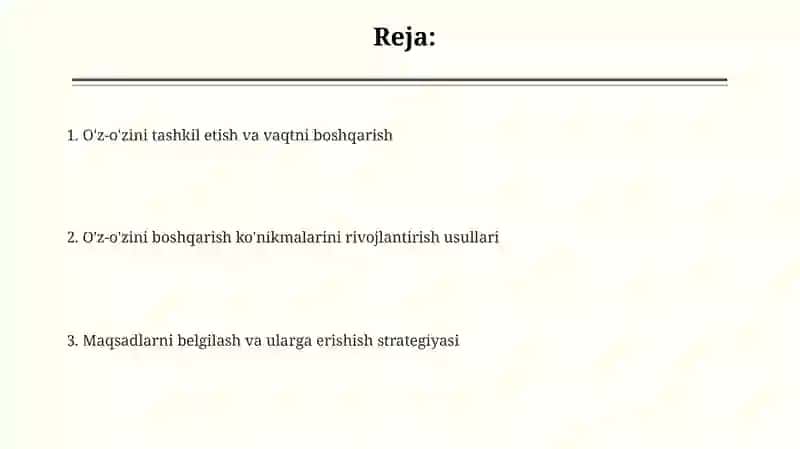 Stressni boshqarish usullari 2