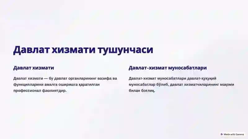 Давлат хизмати: тушунча ва аҳамияти 2