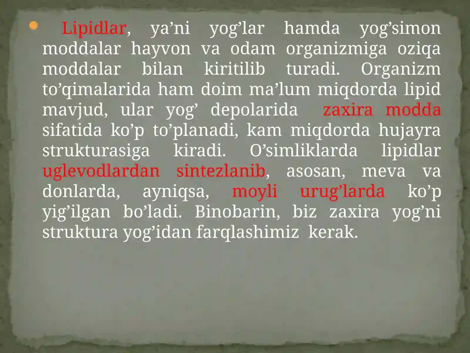 Lipidlar almashinuvi 2