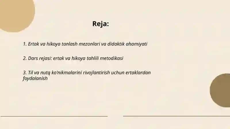 Ertak va hikoya ustida ishlash metodikasi 2