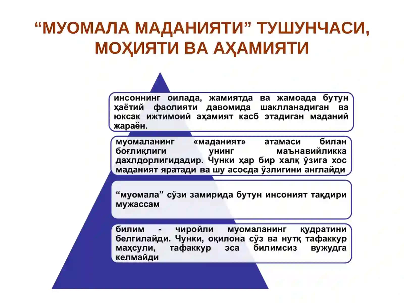 Aхлоқий маданият ва қадрятлар 2