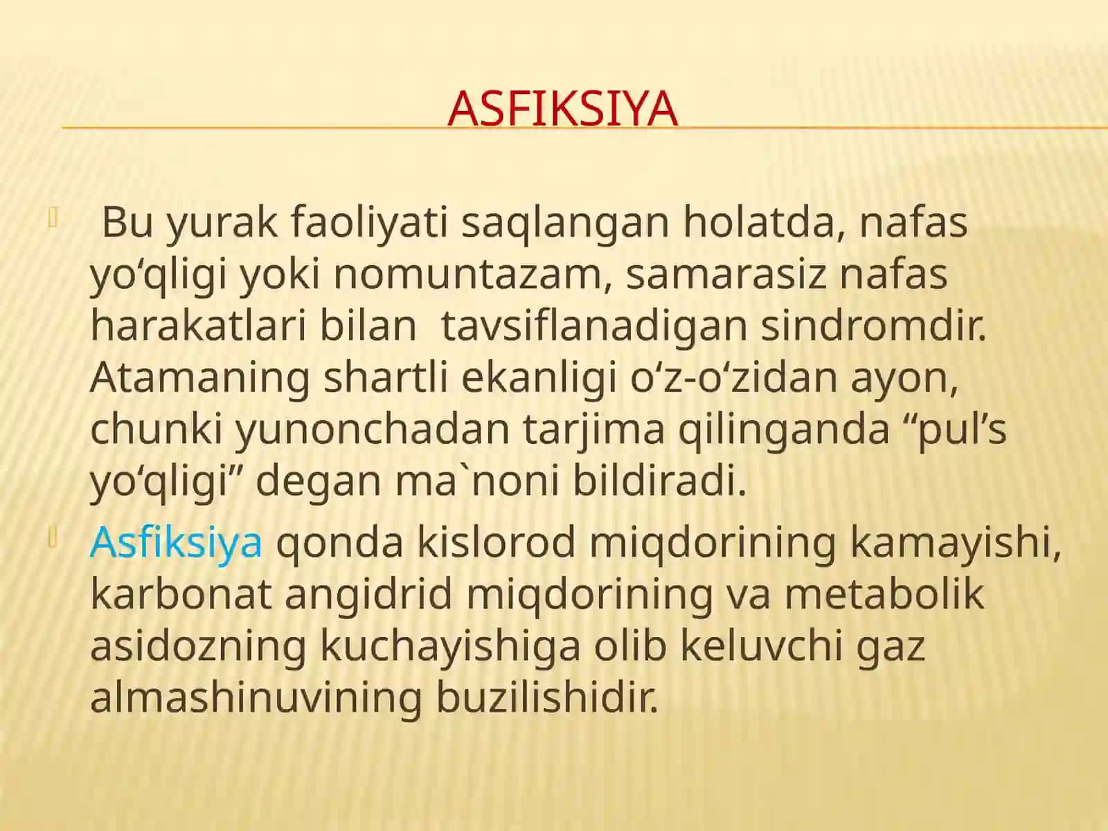 Yangi tug‘ilgan chaqaloqlar asfiksiyasi 2