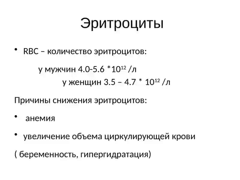 Интерпретация общего анализа крови 2