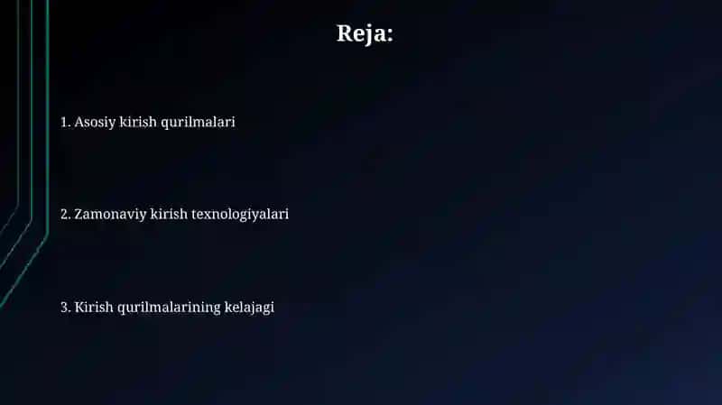 Kiritish qurilmalari 2