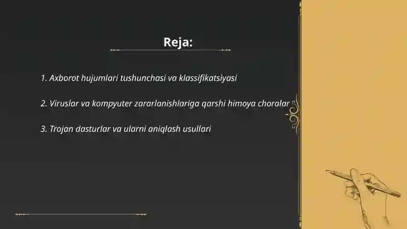 Axborot xurujlari turlari va ulardan himoyalanish yollari 2