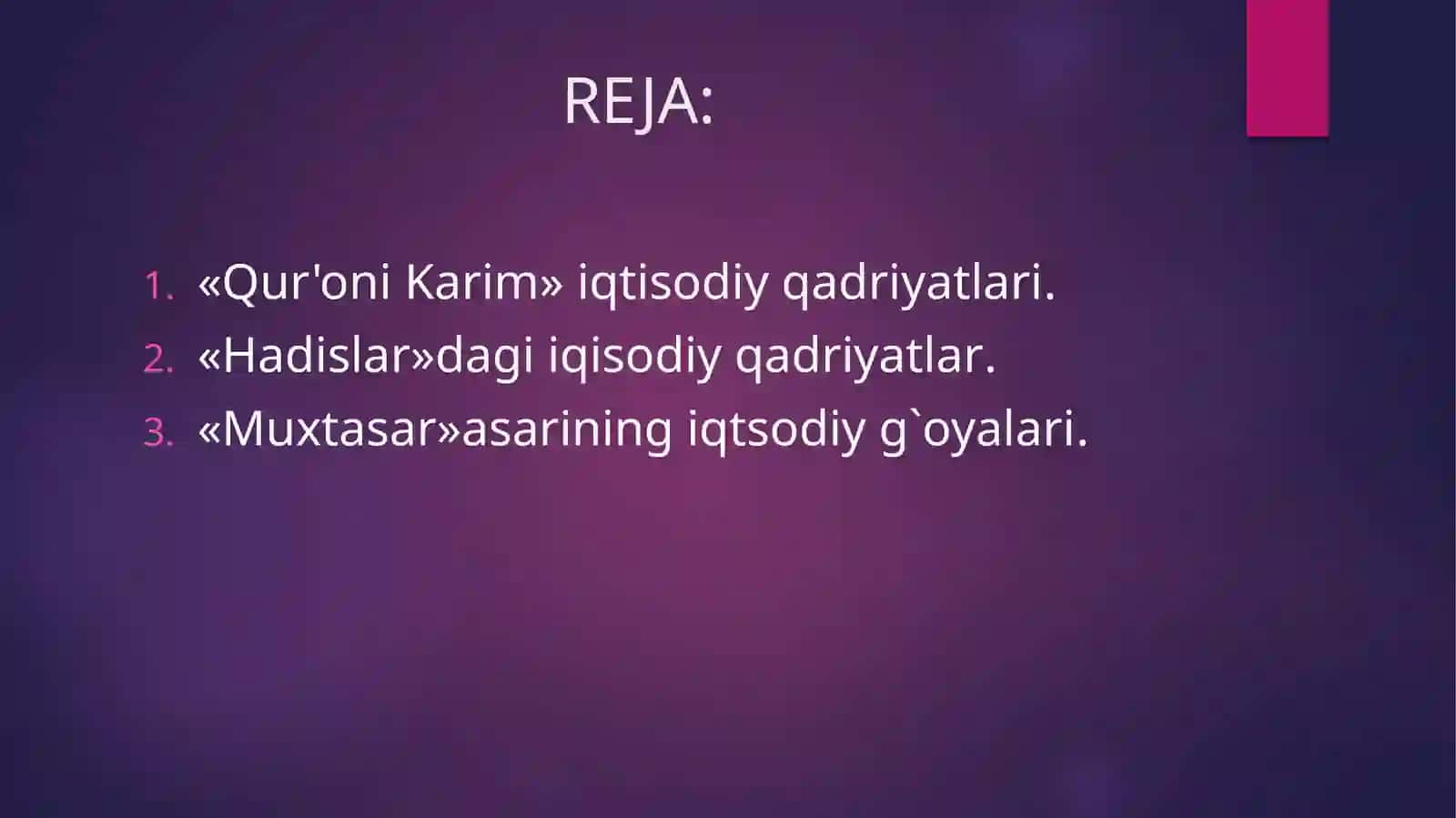 ISLOM DINI IQTISODIY G’OYALARI 2