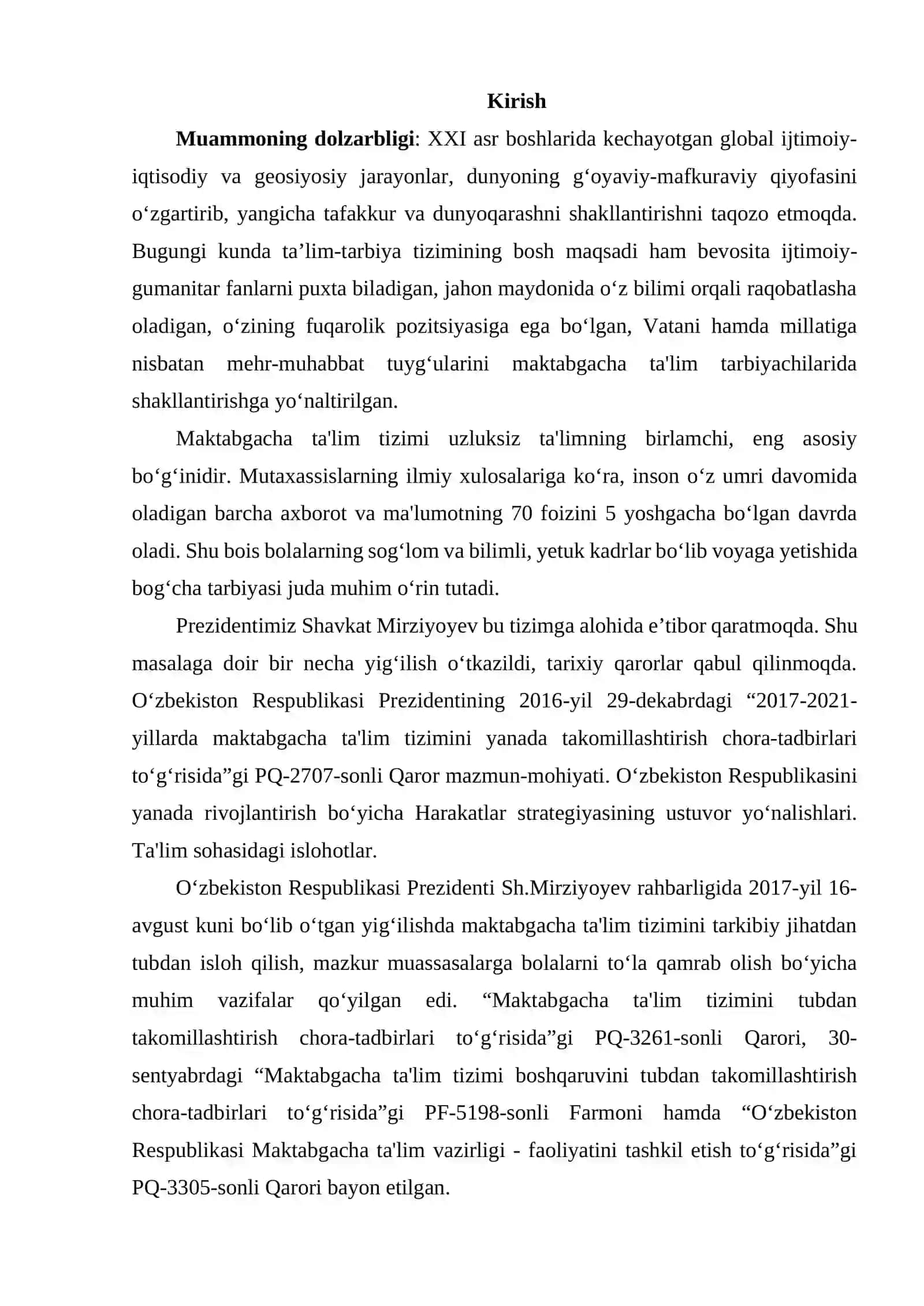 MAKTABGACHA TA'LIM YOSHDAGI BOLALARNING TA'LIM TARBIYASI 2