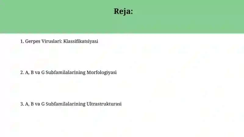 Gerpes Viruslari: Klassifikatsiyasi 2