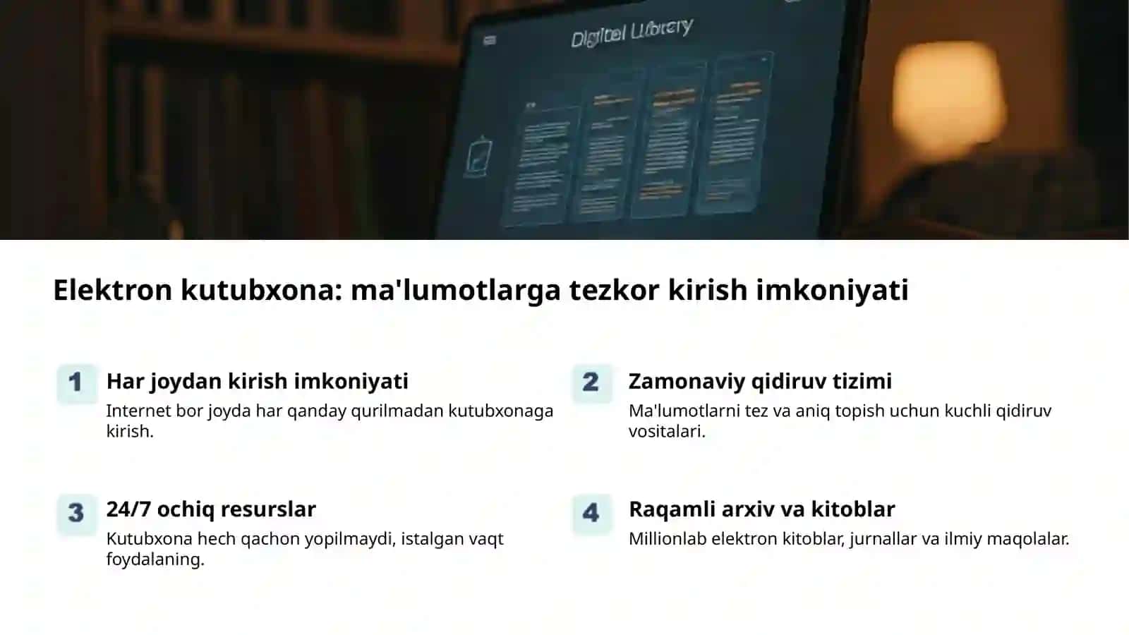 Mobil ilova va elektron kutubxona: Yangi imkoniyatlar 2