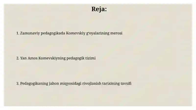 Komenskiy pedagogikasi ta'siri 2