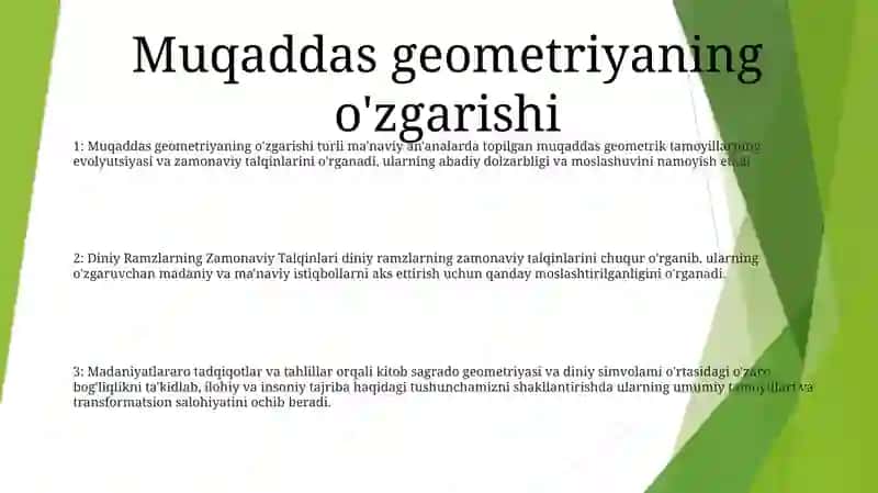 Diniy Ramzlarning Zamonaviy Talqinlari 2
