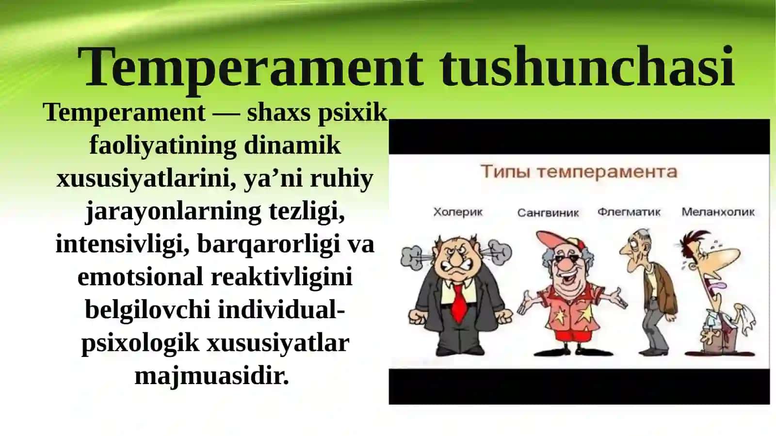 Shaxs tempramentini tadqiq etish metodlari 2
