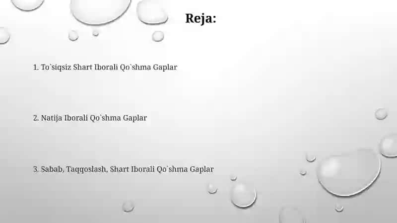 Sabab-natija qo'shma gaplar 2