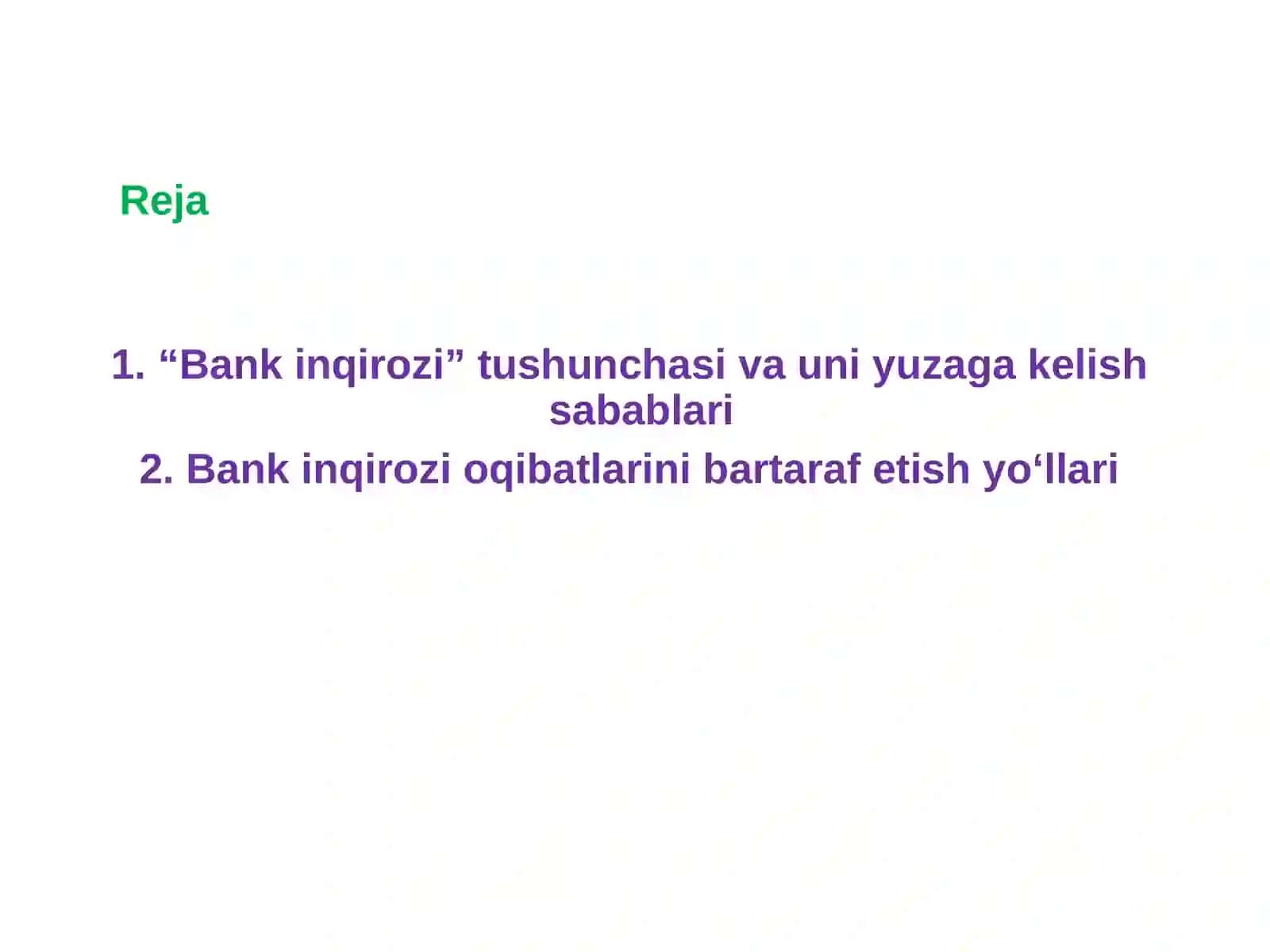 Bank inqirozlari 2