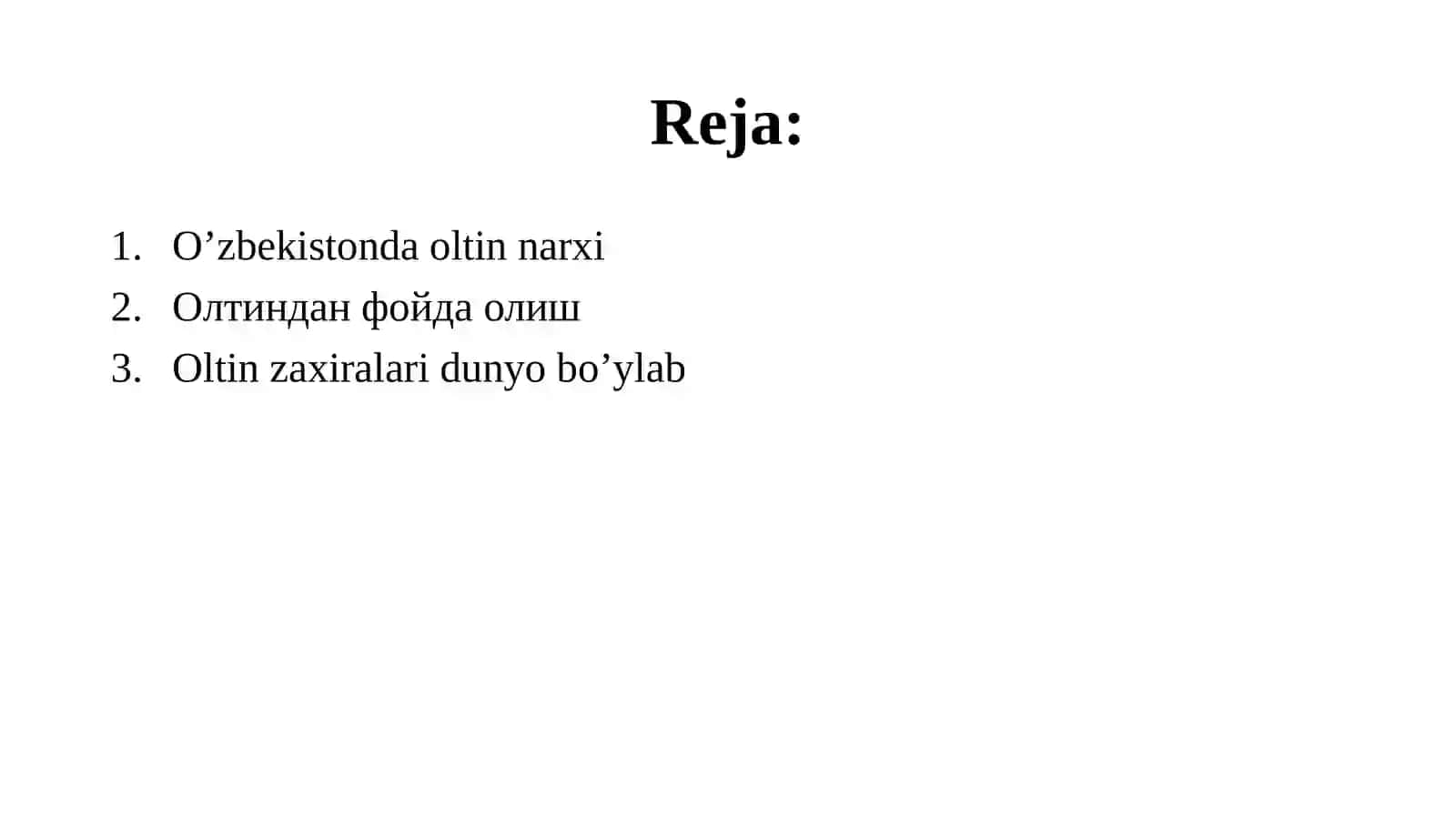 Oltin bozori haqida 2
