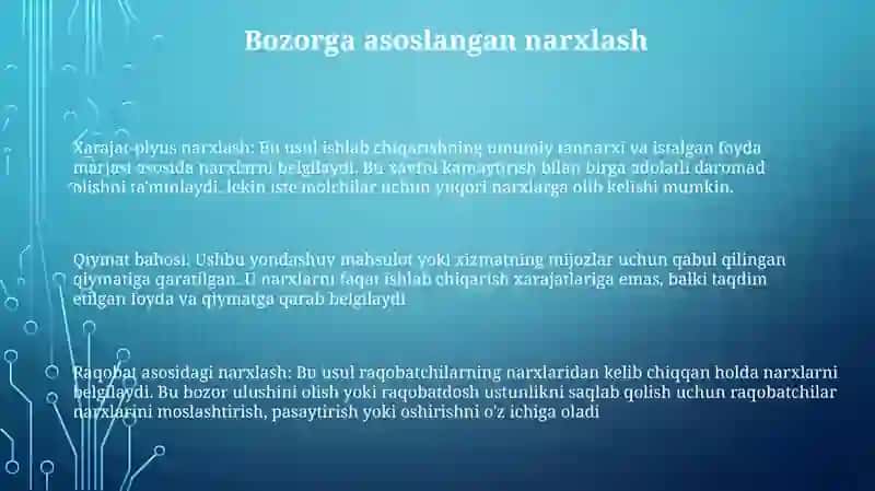 Qurilishda Narxlarni Shakllantirish Usullari 2